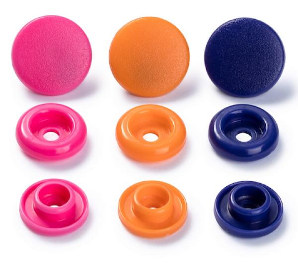 Prym Love Druckknöpfe "Color Snaps" Orange Pink Violett - Ø 12,4 mm - 30 Stück